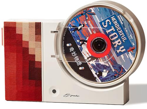 NEW/Mini Portable Retro CD Player, 4000mAh Bluetooth CD Player HiFi Sound Speaker Wall Mountable & Desktop CD Music Player with Remote Control Support USB/AUX 3.5mm for Home, Kids, Kpop, Gift