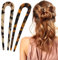 2 piezas de pinzas francesas para el cabello, pinzas para el cabello en forma de U, pinzas para el cabello de giro francés grande para accesorios para el cabello de estilo de las mujeres