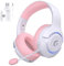 Gtheos Wireless Gaming Headset for PS5, PS4, Elden Ring, PC, Mac, Switch, Bluetooth 5.3 Gaming Headphones with Noise Canceling Microphone, 45H Battery, RGB Light, Pink