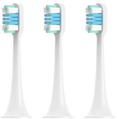3 Pack | Ersatzzahnbürstenköpfe kompatibel mit Elektrischen Schallzahnbürste Xiaomi Mijia T300 T500 T700 – Weiß/Blau