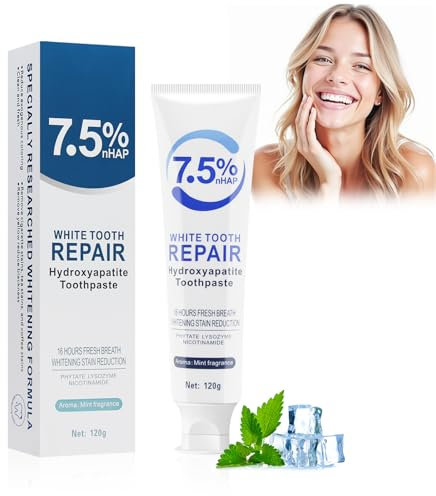 Horuili® 1 Stück Hydroxylapatit Zahnpasta, Aufhellende & Fleckenentfernung Zahnpasta, Verbesserte gelbe Zähne und frischer Atem, Reduzieren Zahnflecken, Stärkere Zähne
