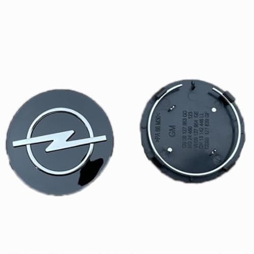 BACZXSPO Nabendeckel für Opel Astra K 2019-2021,Felgenkappen Auto Nabenkappen Radnabendeckel Radkappen Felgendeckel Wheel Caps,A-Black-59MM