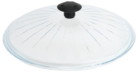 DIVCHI Glass Pan Lid For Saucepan Pots, Multi-use Stockpots Lid With Strong Handle, Design To Fit Casseroles Pan, Compatible Lids Cover For Sauté Pans, Pots, And Saucepans (28cm)
