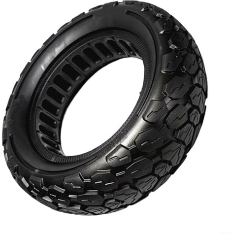 URPIZY 10 Zoll Vollgummi-Reifen Für Elektroroller 255X80 80/65-6 Pannensicher Verschleißfest Rutschfest E-Scooter Zubehör Gummi Reifen Mit Speziellen Linien Für Besseren Grip