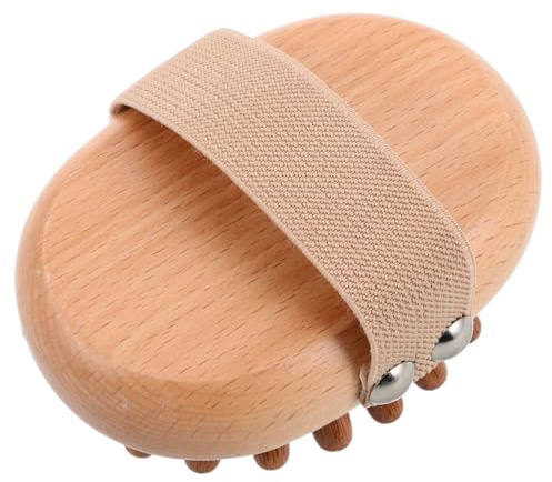 Gatuida Buche Holz Meridian Massagebürste Mit Multi-punkt-noppen Für Ganzkörper-akupressur Und Muskelentspannung Vielseitig Einsetzbar Für Rücken Beine Und Fußsohlen Ergonomisches Luftkiss