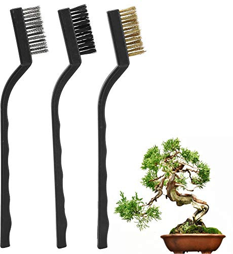 Mtlavish 3-teiliges Draht-BRH-Set mit ergonomischem Kunststoffgriff für Bonsai-Bäume, Gartenwerkzeuge aus Stahl, 17 cm Länge