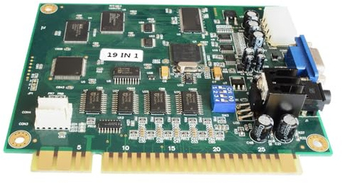 19-in-1-Straßenspielbrett Mit JAMMA Anschluss Unterstützt CRT/VGA Displays Und Trackball/Joysticks Steuerung Doppelspieler Cocktail Schranksystem