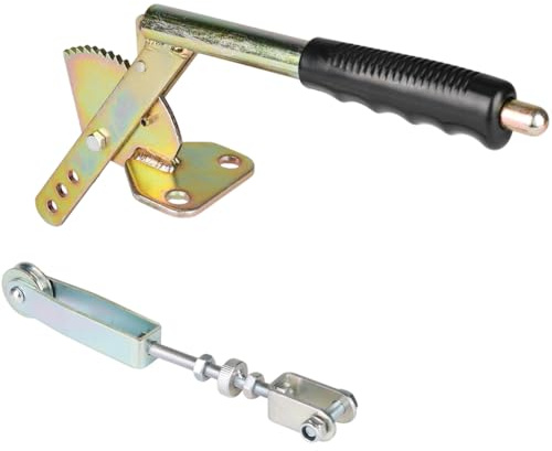 Gettimore Anhänger Handbremshebel Metallkonstruktion Kompaktes Design Einfache Installation Ersatz für Wohnwagen oder LKW Abschleppbremssysteme Gold Handbremse + Einsteller