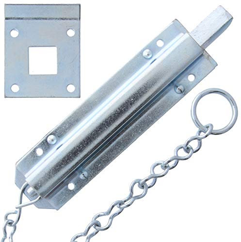 Spring Pull Chain Bolt 18 Zinc Latch for Heavy Duty Door Security Gate Shed Barn Wall Ceiling Floor Lock