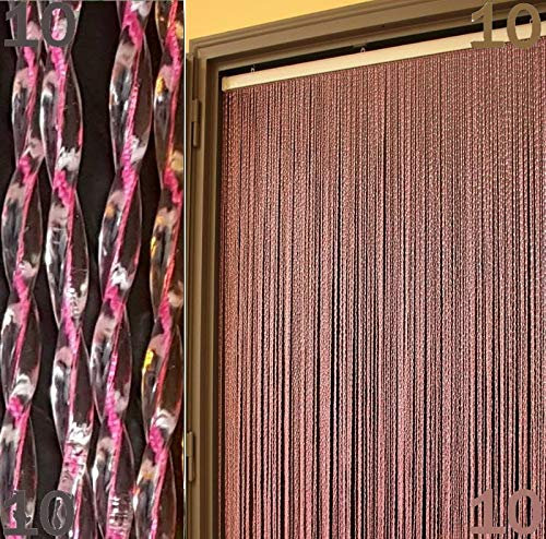 Bricoshopping Tenda moschiera in pvc regolabile | Roma | Zanzariera per porta finestra, balcone, camper | Anche su Misura a metro | Zanzariere a filo brico fai da te (120x230h cm, (10) Rosa)