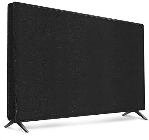kwmobile Funda para Monitor 32 TV - Cubierta Protectora Textil para Pantalla de TV de Interior - Negro