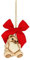 THUN - Addobbo per Albero di Natale Orsetto con Cuore - Decorazioni Natale Casa - Formato Grande - Ceramica - 4,9 x 3,7 x 6,5 h cm