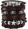 MILAKOO 6Pcs braun geflochten Lederarmband für herren mit Schädel Armband damen