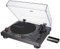 Audio-Technica AT-LP120X, Tocadiscos de Tracción Directa, Negro + Hama Cepillo de Fibras de Carbono para vinilos (Limpieza antiestática de vinilos, Cepillo para vinilos), Negro/Plata