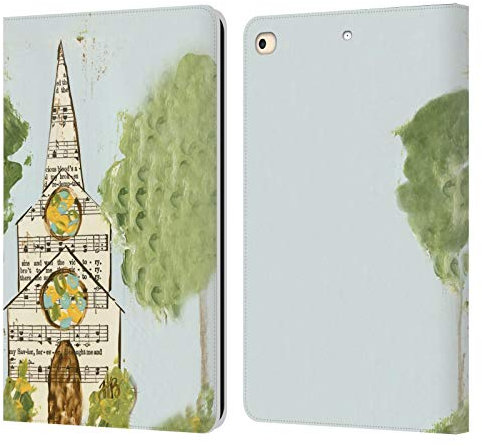 Head Case Designs Offiziell lizenziertes Haley Bush Hymnal Page Kirche Malerei Leder Book Wallet Case Cover kompatibel mit Apple iPad 9.7 2017 / iPad 9.7 2018