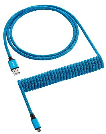 CableMod compatible Classic Coiled Keyboard Cable Micro USB zu USB Ty, Spectrum Blue