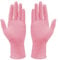 MONOUSALO Gants Nitrile Jetables Taille S couleur Rose Sans Poudre, Latex et Talc (Boite de 100) Gloves Plastique Chirurgicaux pour Cuisine, Mecanicien, Tatouage, usage Alimentaire, Coiffeur, Voiture