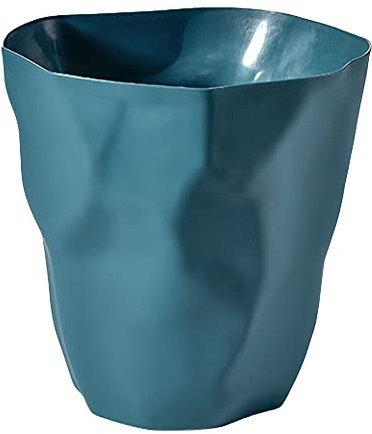 Ailler Poubelle de Bureau/Corbeille a Papier/Poubelle de Chambre, Poubelle Corbeille à Papiers en Plastique Bureau Chambre Irrégulière Écologique, pour Le Bureau, la Chambre (Bleu Marine)
