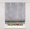 Delien Voile Raffrollo mit Klettband Transparente Ausbrenner Gardine Küche Raffgardine Kurz Rolls Vorhang »Äste« Bändchenrollo Schals Modern Fenster Gardinen BxH 120x140cm,Grau
