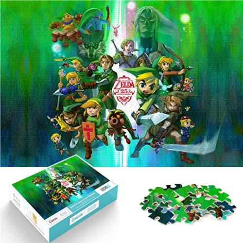 puzzles 1000 pieces zelda legend jigsaw puzzle boys and girls difficulty puzzle s breath of the wild puzzle education games toys family decoration 38x26cm