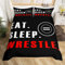 Wrestle-Bettwäsche-Set mit Sportmotiven, für Kinder, Jungen, Mädchen, Teenager, Zimmer, Wrestling-Dekor, Bettdeckenbezug-Set, superweich, Tagesdecke, 3-teilig, Reißverschluss, volle Größe