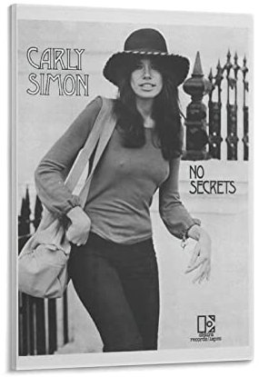 JITENG Carly Simon Poster Rock and Roll Hall of Fame Poster, Retro-Poster, 90er-Jahre, Sänger-Poster, Gemälde, Leinwand, Wandkunst, Wohnzimmer, Poster, Gemälde, 40 x 60 cm