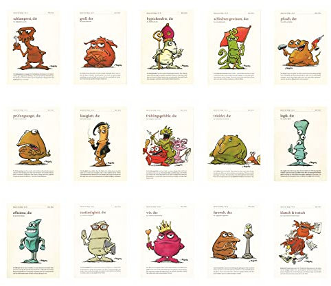 modern times Postkarten A6 +++ MIX SET Nr. 3 15 lustige Motive MONSTER DES ALLTAGS +++ © MOSER, Christian