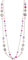 FULU AUTUMN Collier Long en Argent pour Femme Collier Élégance à Double Pendentif en Perles de Cristal Bijou de Mode Cadeau pour Femmes(09-Hot pink)