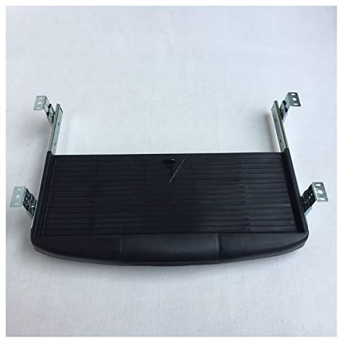 OURECO Tastaturablage-Plattform, Schwarz/Weißes Tastaturschubladenregal Mit Gleitschiene, Unter Dem Schreibtisch Ausziehbarer Tastatur-Maus-Ständer 53 X 20 cm/Black