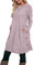 Aokosor Women's Long Sleeve Tunic Dress with Pockets and Side Buttons - Size 14-16 - Pink