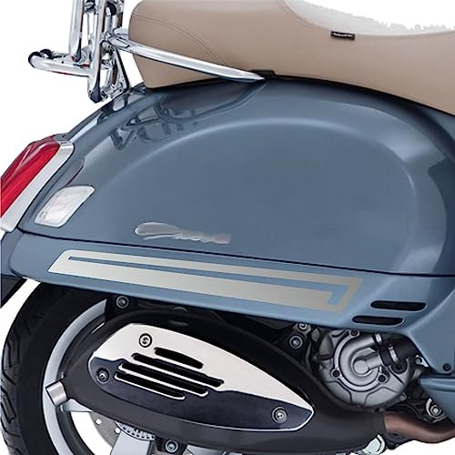 Set mit 2 Aufklebern, kompatibel mit Piaggio Vespa GTV 300 GTS 300 GTV250 GTV125, Farbe wählbar, Artikelnummer 1997 (090 Silber)