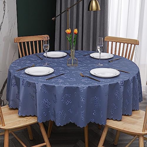 XQSSB Tischdecke Tischläufer Tischtuch Tischwäsche Pu Verbrühungsschutz Tischdekoration Tafeltuch Blau EIN Kreisdurchmesser 220cm