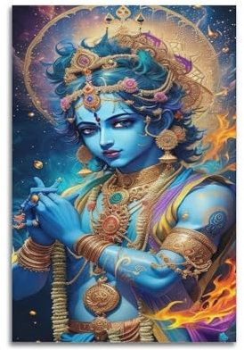 YBHF Hinduismus-Poster Vishnu Poster, Wandkunstdruck, Retro, ästhetische Raumdekoration, Bürodekoration, 20 x 30 cm, ungerahmt
