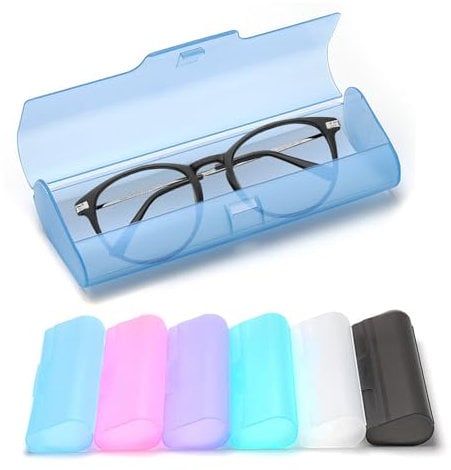 FZSECRIU 6 Stücke Brillenetui Hardcase, Brillenetui Schmal, Brillenetui Hardcase Bunt, Brillenetui Hartschale, Brillenetui Sonnenbrille,brillenetui damen,brillenetui hardcase groß,brillenetui groß