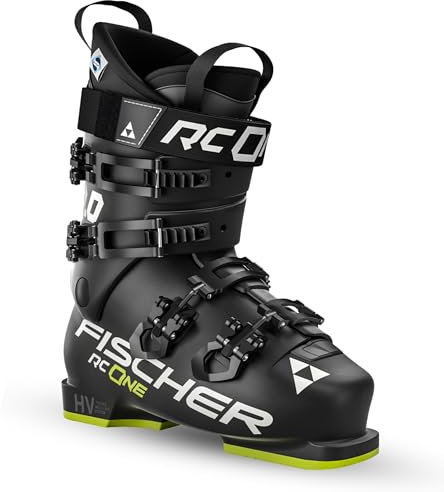 Skischuhe Skistiefel Alpinskischuhe Alpin-Skistiefel Alpinstiefel - Fischer RC One 9.0 - Flex 90 - Modell 2024 - Einsteiger bis Gute Skifahrer (gelb, MP31.5 EU47)