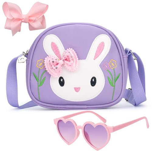 RSXING Kleines Mädchen Kaninchen Tasche Mädchen Handtasche Kinder Hase Geldbörse Mädchen Spielzeug Crossbody Tasche Messenger Umhängetasche Geburtstag