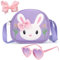 RSXING Kleines Mädchen Kaninchen Tasche Mädchen Handtasche Kinder Hase Geldbörse Mädchen Spielzeug Crossbody Tasche Messenger Umhängetasche Geburtstag