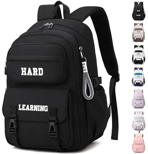 ibalulu Mochila Portatil Mochila Escolar Mochila Escolar Adolescente, 15.6 Pulgadas Impermeable Antirrobo, Casual Backpack Escolar para Ordenador Portátil, Negro