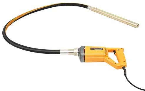 1300W Elektrischer Betonrüttler, Betonverdichter mit 2 m Schlauch, Flaschenrüttler 35 mm Beton Rüttelflasche 4000 U/min Rührwellendrehzahl für Betonbauanlässe wie Straßen Tunnel Haus usw