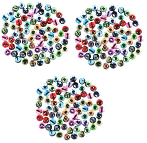 SHINEOFI 150 STK Ornamente Glas Opal Glaskuppel-cabochons Glas Edelsteine Handwerk Karabinerhaken Aus Glas Flache Rücken Transparent Jade Bastelbedarf Schmuck