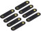 sourcing map 8Pcs Leather Cable Straps Cord Organizer 80x20mm Cable Ties Portable Cable Management for USB Cable, Headphone Wire, Black