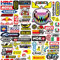 3 Bilder Motorrad Aufkleber, Sponsoren Sticker, Wetterfeste Vinyl Aufkleber, Geeignet für Motorräder, Autos, Rennwagen, Helme usw