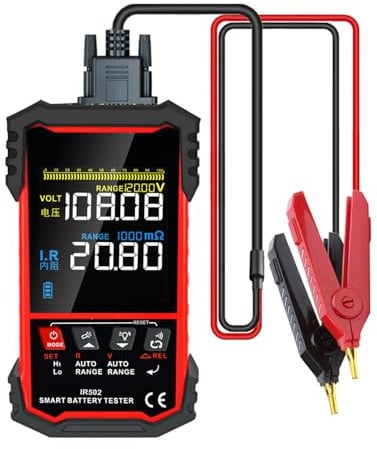 Batteriewiderstandstester, Automatischer Batterieanalysator, Universeller Batterietester mit TN-LCD, Batterie-Innenwiderstand, Spannungsprüfer, Tester, Selbstkalibrierender