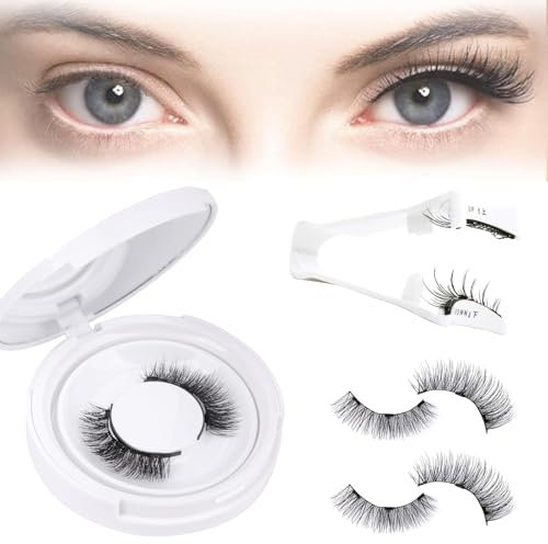 Magnetic Eyelashes With Applicator, 1 Pair Natural, Reusable Magnetic Lashes - No Glue Or Liner Needed (Total 4 Pcs)
