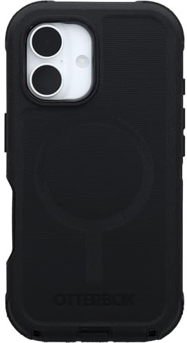 OtterBox Defender Series MagSafe Case for iPhone 16, Shockproof, Drop Proof, Ultra-Rugged, Protective Case, 7x Tested to Military Standard, Black, Non-Retail Packaging