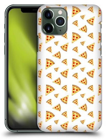 Head Case Designs Offizielle PLdesign Coole Lustige Pizzastücke Weiß Ernährungsmuster Harte Rueckseiten Handyhülle Hülle Huelle kompatibel mit Apple iPhone 11 Pro