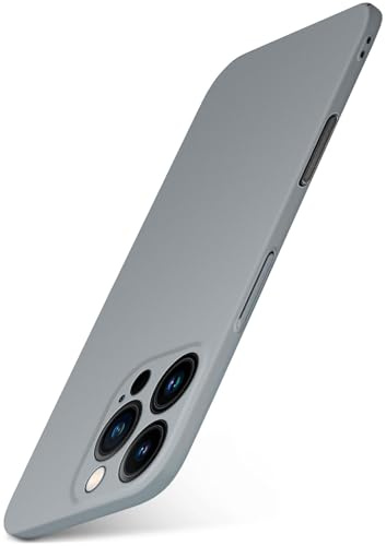 moex für iPhone 16 Pro Hülle Ultra Dünn, Schutzhülle mit erhöhtem Kameraschutz, Slim Cover Hardcase Backcover, Dünnste Handyhülle Minimalistisch Alpha Case, Matt Taupe