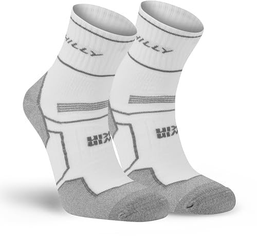 Hilly Chaussettes de course unisexes Twin Skin – Cheville – Med Running Socks