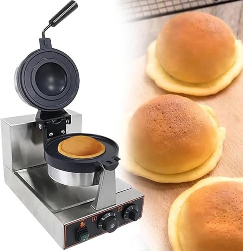 DUXMM Ice Cream Maker Hamburger Waffle Maker,Ice Cream Stuffed Burger Machine,Adjustable Temperature 50-300℃, 5 Minutes Timer, Double-sided Heating, Non-stick Coating,Suitable for Home Kitchen