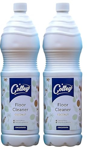 Colley Concentrated Floor Surface Cleaner Coconut 1.5L | Hard & Laminate Floor Cleaner with Long-Lasting Powdery Fresh Scent | Deep Cleaning Action | Streak-Free Finish (Pack of 2)